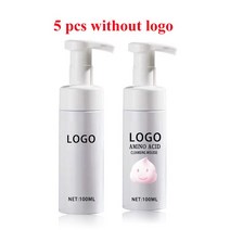 100ml 카멜리아 클렌징 무스 프라이빗 라벨 모이스처라이징 파워풀 메이크업 리무버 클린 리치 포밍 페이, 01 5 pieces no logo