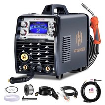 미그용접기 CO2용접기 HZXVOGEN 알루미늄 시너지 반자동 도구 5 in 1 가스리스/가스 아크/MMA 티그 HBM2280, 3.With Stainless Wire