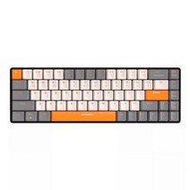 블루투스 키보드 K68 게임용 키보드 블루투스 무선 기계식 5.0 2.4G 68 키 백라이트 for Mac Windows, Green axis, 01 White
