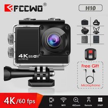 액션캠 eis 손떨림 방지 카메라 fccwo h10 4k60fps 20mp wifi, 옵션 6, h10 32GB