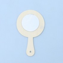 기타 합판나무손잡이거울[원형] 100개