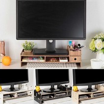 휴대용 모니터 4k 13인치 15인치 48x20x12.3cm 나무 홀더 브래킷 컴퓨터, 검은색