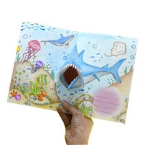 컬러링 팝업카드만들기, 상어