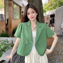 반팔 숏 크롭 자켓 이튼숏F-587