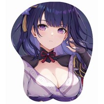 게이밍 마우스패드 손목보호 장패드 원신 마우스 패드 임팩트 3D 실리콘 미끄럼 방지 매트 가슴 손목 받침대 소프트 젤 게임 플레이매트 감우 종리 샤오 선물, [01] 260x210x32mm, [02] 2