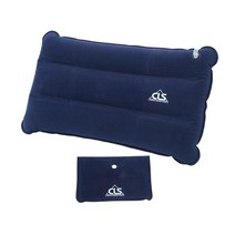 야영 & 여행을 위한 초경량 팽창식 베개 작은 PVC 베개, 440x270mm, 해군