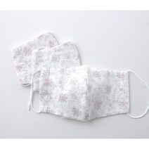 일본직발송 6. 도가 모직 【일본제】입체 거즈 천 마스크 세탁 가능한 위생적인 거즈 마스크 미니 플라워