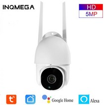 태양열cctv INQMEGA-5MP Tuya Ptz 카메라 야외 미니 와이파이 캠 자동 추적 보안 카메라 추가 Alexa 및 Google 홈 스마트 라이프 또는 Tuya 추가, Add 128G Google Home_EU 플러그