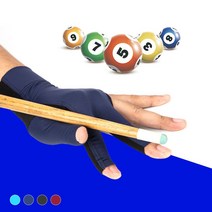 키밍 오른손 왼손 오픈형 당구 장갑 미끄럼방지 블랙, 오른손 오픈_레드