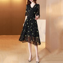 르엠마 레미니 하객룩 정장룩 모임룩 피크닉 여자반팔 여성반팔 여자쉬폰 여성쉬폰 간절기원피스 긴팔원피스 롱원피스 여름원피스 프릴원피스 플라워원피스 봄원피스 쉬폰 원피스