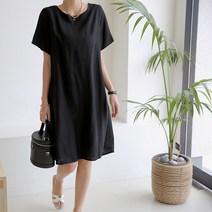 하이데일리 여름 반팔 면 뉴파니 핀턱 린넨원피스