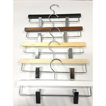 원목바지걸이 고급형 우드집게바지걸이 5개, 지당