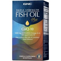 GNC 오메가3 피쉬오일 지엔씨코엔자임Q10 60정, 용량