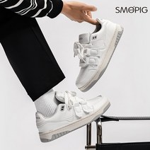 SMOPIG 남자 플랫 스트랩 스니커즈