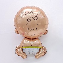 남자 아기 은박 풍선 베이비샤워 홈 파티 장식 셀프 만삭 사진 소품, 아기풍선 - 남자