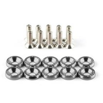 휠캡 수입차부품 볼트너트 10pcs M6X20 자동차 수정 된 16 진수 패스너 펜더 와셔 범퍼 엔진 오목 나사 혼다 LBJ1001 대 한 알루미늄 JDM, CN+Titanium