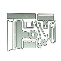 문서 클립 절단 다이 스텐실 스크랩북 종이 공예 카드 DIECUT DIY