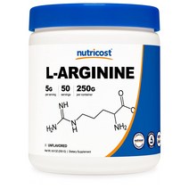 Nutricost L-아르기닌 파우더 5000mg 250g, 1개