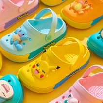 Pokémon 포켓몬 유아키즈 슬리퍼 구멍크록스 미끄럼방지 슬리퍼 인기제품 피카츄슬리퍼 푸린 꼬부기 파이리