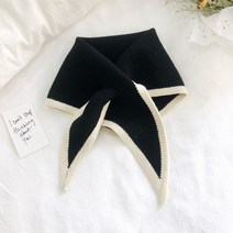 나들이 목 감싸개 쁘띠 목도리 숏 머플러 블랙