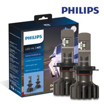 필립스 자동차 합법인증 LED 전조등 램프 얼티논 프로 9000 / UP 9000 H7 1세트 / 5년보증, H7-D