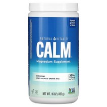 Natural Vitality CALM 마그예스 투슘 보충제 드링크 믹스 오리지널 무맛 453g (16oz), 226.8 g, 오리지널(무맛)