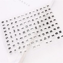 낙관도장 캘리그라피 1Pcs 클래식 PVC 실리콘 스탬프 투명 영어 편지 알파벳 사무 용품 고무 스탬프 분명 S