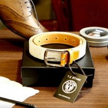 50대남자벨트118 캐주얼 모직 면 아이보리