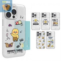 WM T3. 카카오 춘식이 카툰 그래픽 반투명 슬림 카드 케이스 / iPhone 13 pro max / 아이폰 13 프로 맥스 WM