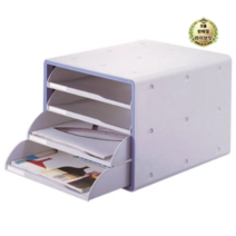 라이브잇 시스맥스 디럭스 오픈형 서류함 13105, 4단, 그레이, 13세트