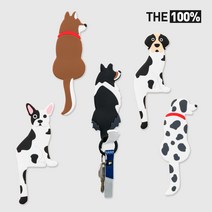 THE100% 현관 마스크 걸이 꼬리강아지 동물 자석 후크 고리 매직 강력 벽걸이 부착, 폭스하운드