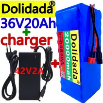 36V 배터리 10S4P 20Ah 팩 500W 높은 전원 42V 20000mAh Ebike 전기 자전거 BMS +, 단일, 한개옵션0