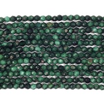 천연 원석 비즈 재료 수공 팔찌 만들기 DIY 도매 면 처리 된 말라 카이트 스톤 팔찌, 4mm 88 - 91개