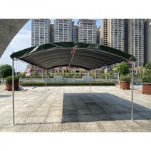 주차장천막 주차천막 카페 글램핑 테라스 바베큐텐트 784678, 폭 4X8미터 여분의 두꺼운 용융