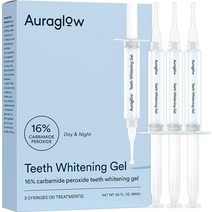 Auraglow Overnight Teeth Whitening Gel Syringe Refill Pack 16% Carbamide Peroxide Overnight Teeth, 16% Teeth Whitening Gel
