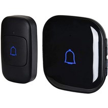 차임벨 경보기 무선벨 문열림센서 도어센서 음성안내기 센서벨 도어벨 ringbell 방수 무선 초인종 300m 야외 스마트 홈 도어 벨 차임 키트 56 멜로디 led 플래시 7, 검은색, 우리 플러그