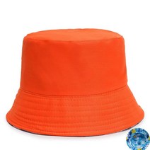 부니햇 정글모 무료 로고 디자인 더블 사이드 하와이 버킷 모자 낚시 캐주얼 어부 챙 힙합, 07 주황색