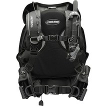 Cressi 여행 친화적인 스쿠버 다이빙용 라이트 백 팽창 BCD | 순찰: 이탈리아에서 디자인, Black