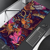 롤 마우스패드 디자인 마우스 패드 대형 게이머 XXL 키보드 매트 550x1000mm 카펫 고무 데스크 게임용 노트북, 3.Chinese dragon 2  300x700x3m