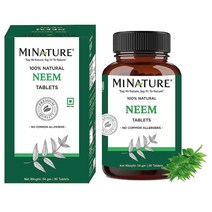 Mi Nature의 Neem 태블릿 | 90정 1000mg 45일 분량| 깨끗한 없음| 비건