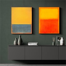 마크로스코 명화 인테리어 그림 액자 No1~12 캔버스 20호, 2번／20호53x73cm(캔버스액자옆면연장)