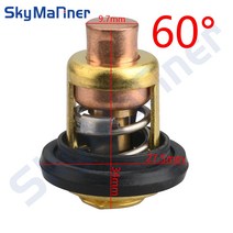 [기타자동차용품] 온도 조절기 60 ° 66M-12411-00 6G8-12411 야마하 4 스트로크 2.5HP 4HP 8HP 15HP 30HP