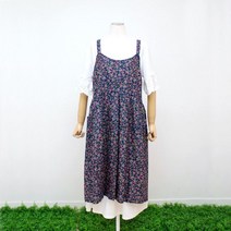 잔꽃 아사면 앞치마[CH106-1]4색상 공방앞치마, 잔꽃-네이비