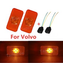 덤프트럭 트럭 중장비 화물차용품 2x 트레일러 레드 앰버 더블 페이스 스톱 테일 사이드 마커 턴 시그널 페데스탈 펜더 라이트 슈트 peterbilt kenworth volvo, [01] with connector, 01 with connector