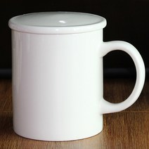 머그컵 + 유리컵 베스트 모음, 1개, 카페 화이트 뚜껑머그