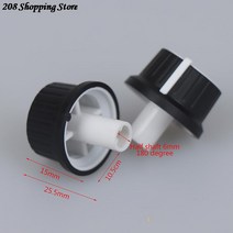 2PCS 25*25.5MM 고무 하프 샤프트 노브 전위차계 로터리 엔코더 볼륨 스위치 New!, 2개