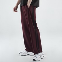 크럼프 [기모선택] 투라인 와이드 트랙팬츠 (CP0146-1) - BURGUNDY 126338