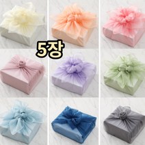 크리스탈 복보자기 명절선물보자기 실크 포장 과일 정육 예단 이바지 대 108*108cm 9색상 5장, C-08 5장