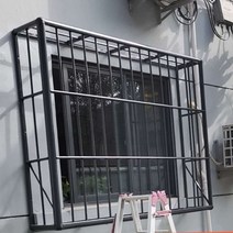 격자방범창 1층 셀프 알루미늄 방법창 설치 돌출 원룸, 하얀색 주문 제작 상품 (견적 문의)