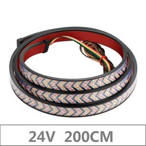 OKEEN 12V 24V 자동차 LED 테일 게이트 라이트 트럭 바 레드 러닝 턴 신호 브레이크 역방향 백업 스트립, 24V 200cm